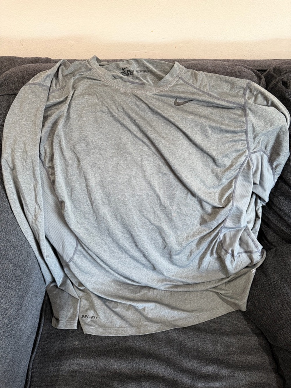 Nike Long Sleeve Dri-FIT Shirt - Gray